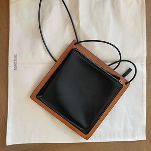 Unique Building Block cross body leather bag